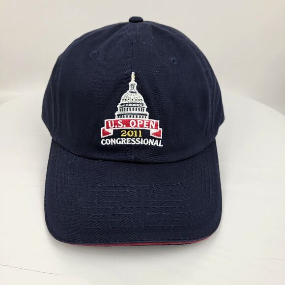 2011 U.S. Open Congressional Ball Cap USGA Member Black Adjustable Back Hat - Picture 1 of 9